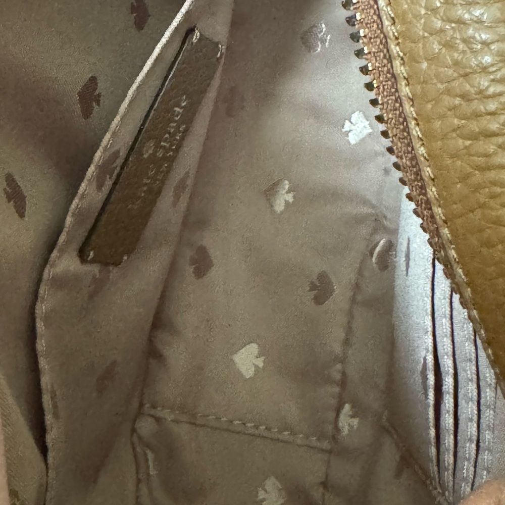 KATE SPADE Kourtney Suede Mustard Crossbody Bag - Picture 9 of 15